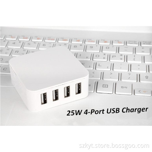 The Best 5V5A multi port usb chargers 4 port usb travel charger for ipone ipad and tablets